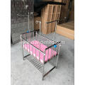 Good Price Folding Stainless Steel New Born Baby Bed